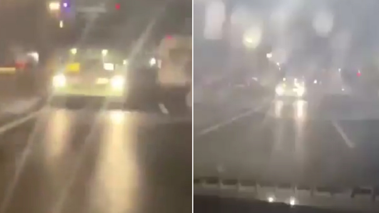 بالفيديو .. قائد شاحنة يعكس السير في طريق الدائري بالرياض