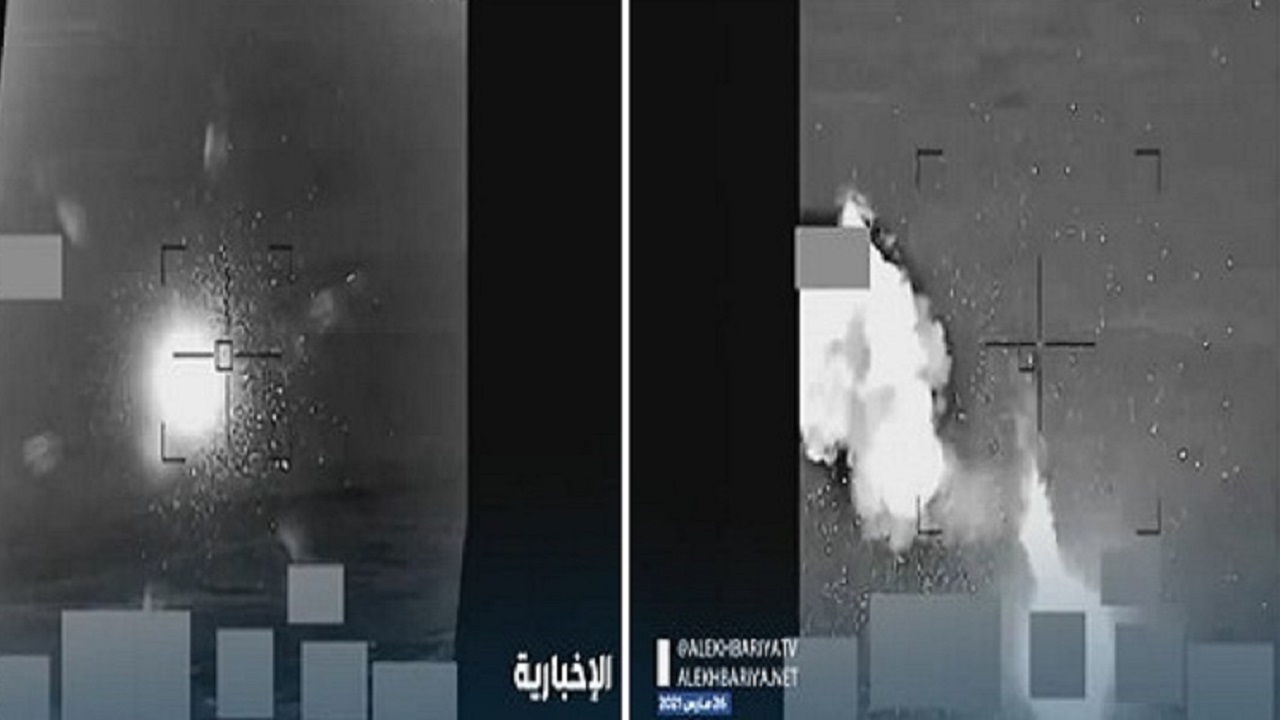 بالفيديو.. وزارة الدفاع تعرض لقطات لتدمير الطائرات الحوثية المفخخة