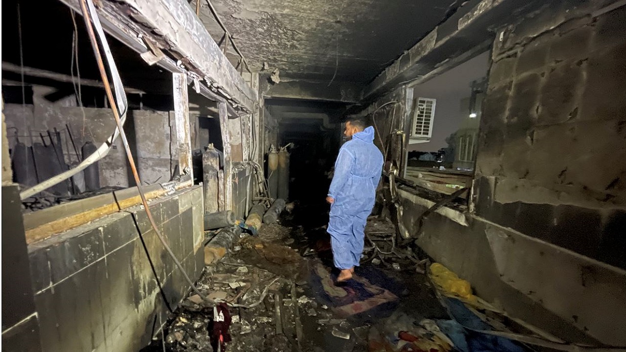 ارتفاع حصيلة ضحايا حريق مستشفى ابن الخطيب ببغداد إلى 81 قتيل