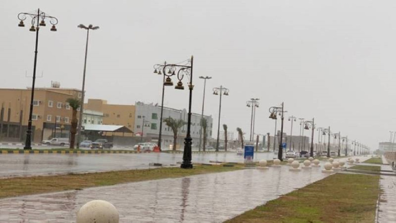 أمطار غزيرة على محافظة خباش ومركز الوديعة بنجران