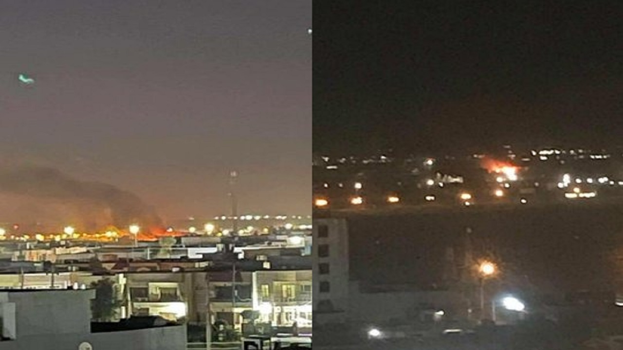 صاروخ يستهدف القاعدة الأمريكية في مطار أربيل