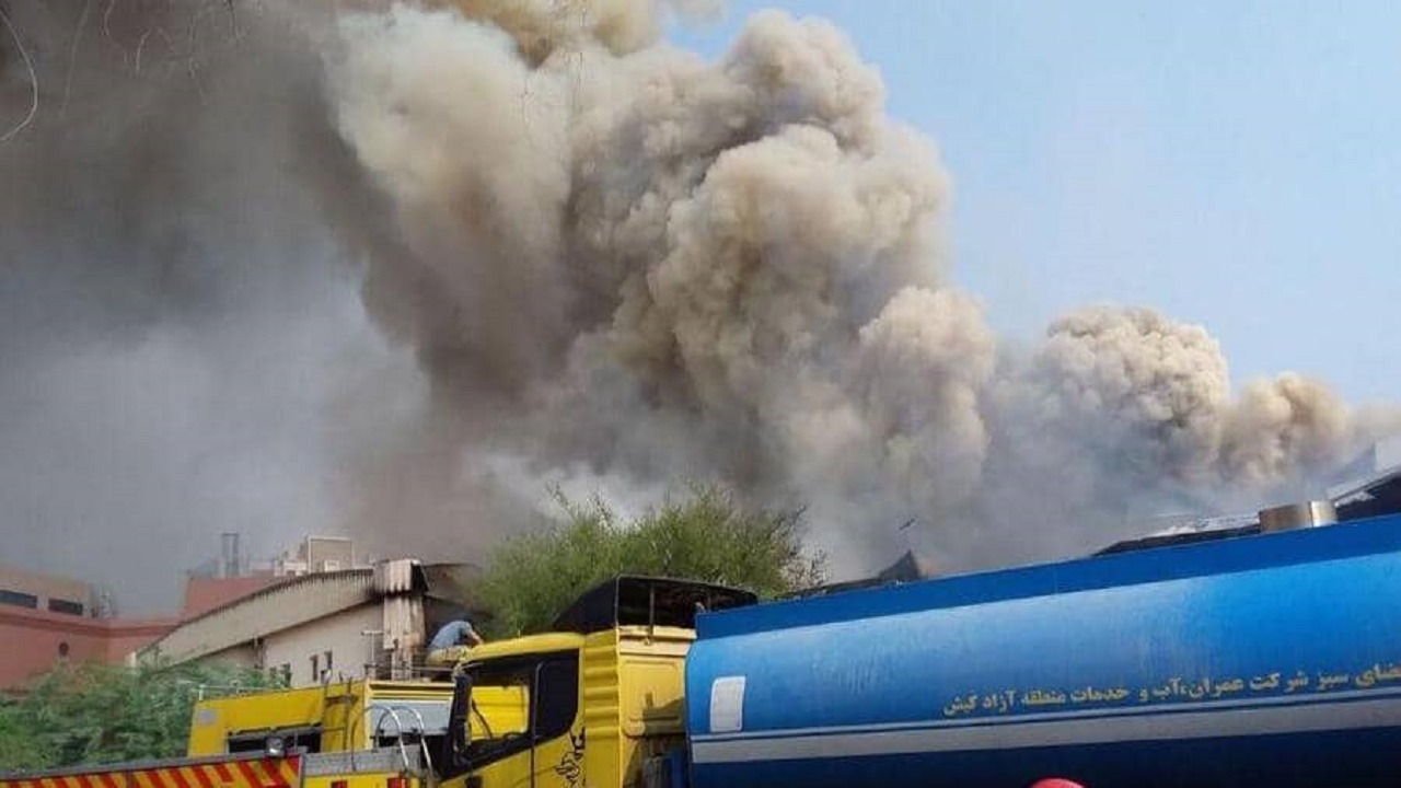 بالفيديو.. انفجار بمصنع لتصنيع الطائرات المسيرات يطلق عليه اسم غزة في إيران