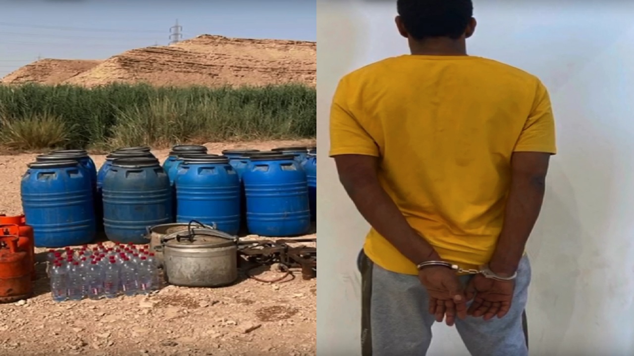 بالفيديو.. ضبط مصنع للخمور يديره إثيوبي في الرياض
