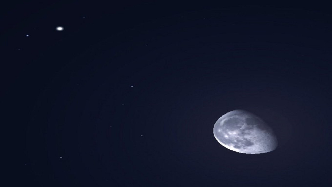 فلكية جدة: رصد اقتران القمر الأحدب المتناقص بكوكب زحل