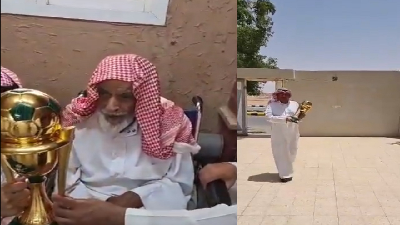 بالفيديو.. رئيس الفيصلي يزور عمه ويقدم له كأس الملك