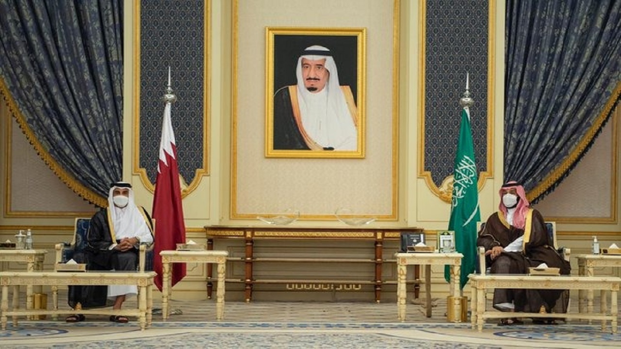 سمو ولي العهد وسمو أمير دولة قطر يعقدان جلسة مباحثات