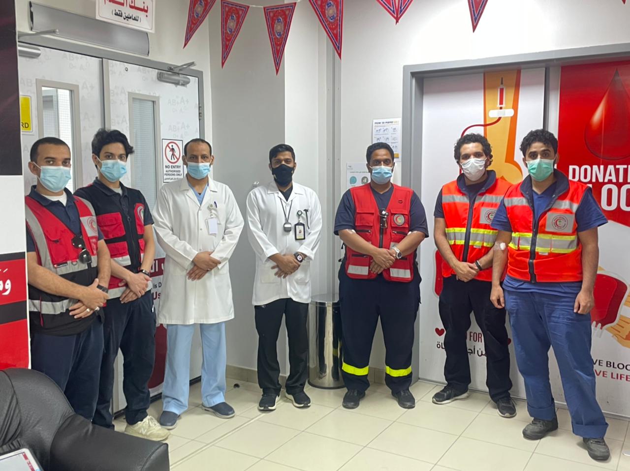 الهلال الأحمر ينظم مبادرة ( دمك حياة ) بالتعاون مع مستشفى الامير مشاري