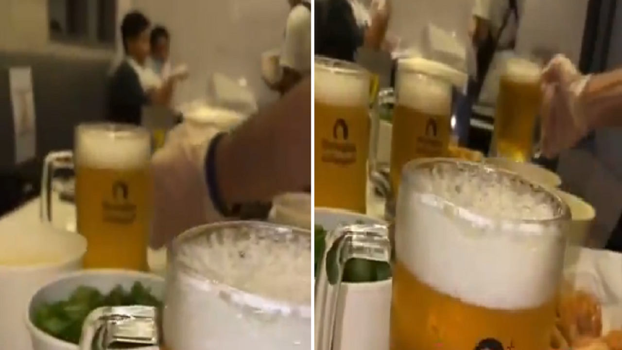 فيديو لفتاة مشهورة تشرب البيرة في إحدى المطاعم يثير الجدل