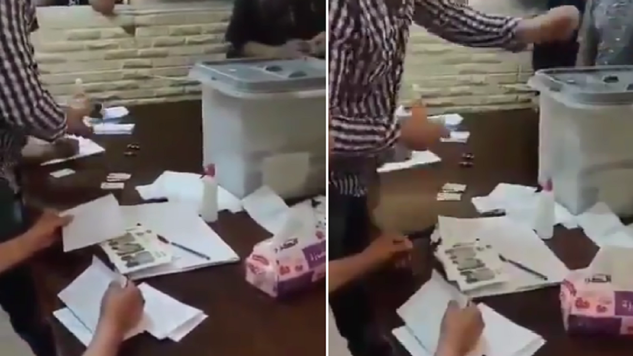 فيديو مسرب من داخل لجان الانتخابات السورية يظهر كيف تزور الأصوات لصالح بشار