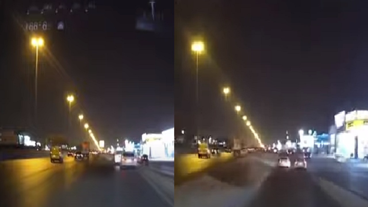 بالفيديو.. قائد مركبة يتسبب في حادث على دائري الرياض ويفر هارباً