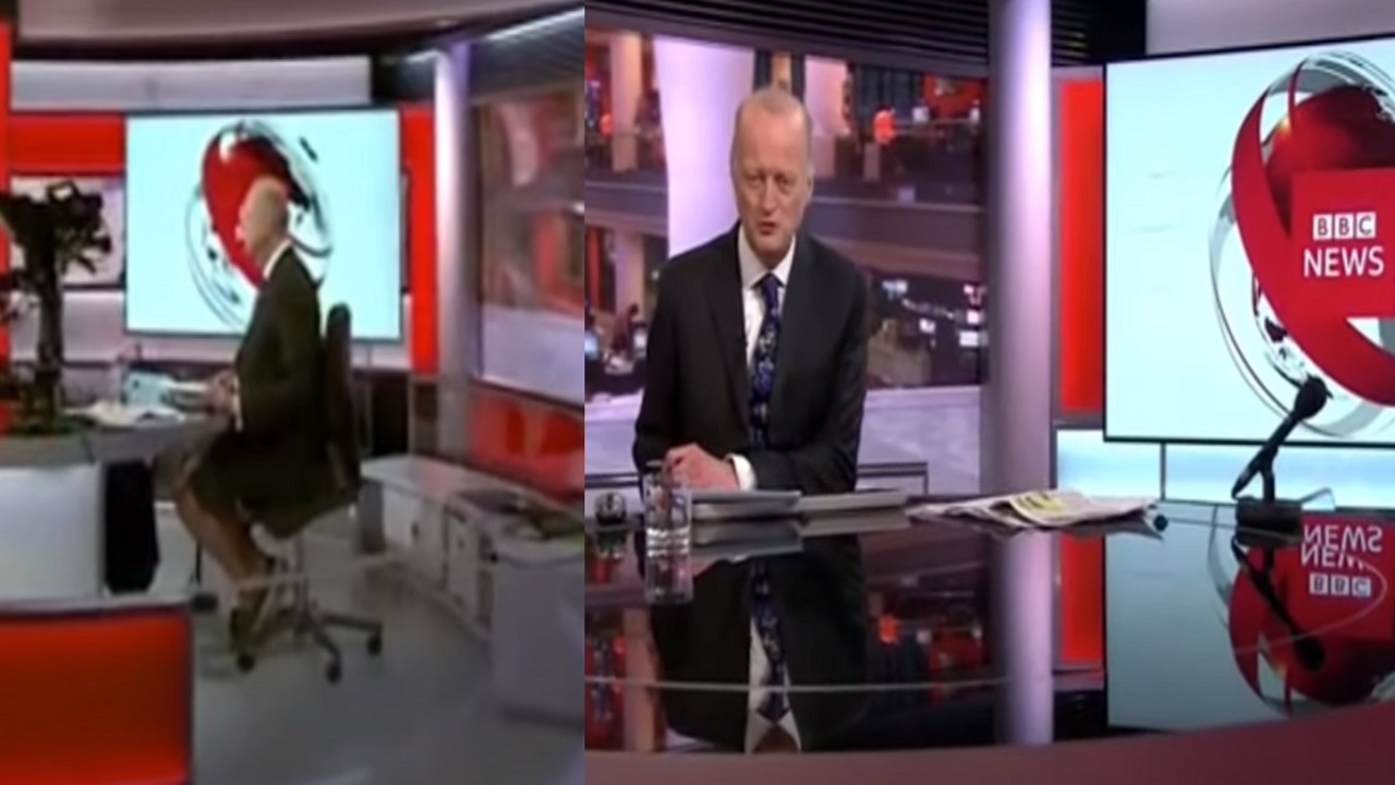 فيديو.. مذيع &#8220;BBC &#8221; يقدم نشرة الأخبار بـ&#8221;الشورت&#8221;