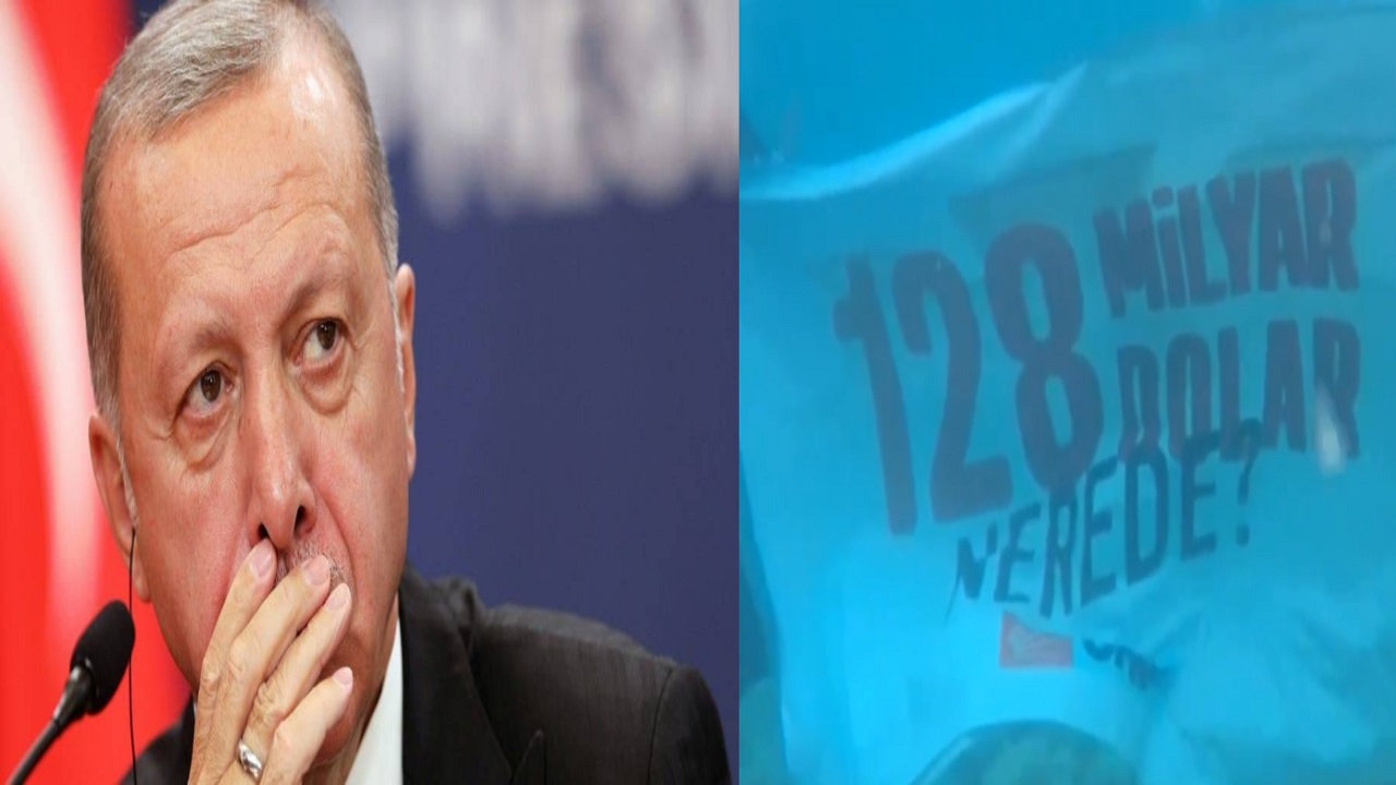 رسالة من تحت الماء لأردوغان: “أين الـ 128 مليار دولار”
