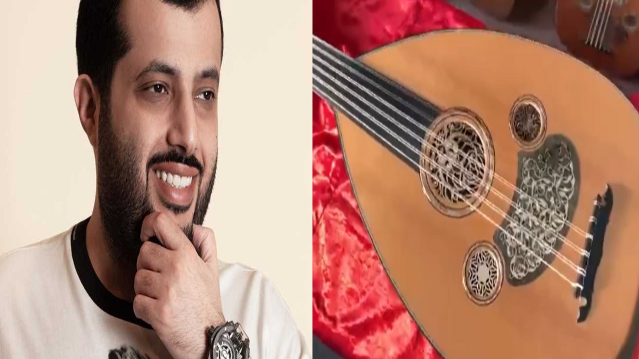 فيديو.. عود من أغلى أنواع الخشب مُزين بالذهب صُنع خصيصا لتركي آل الشيخ