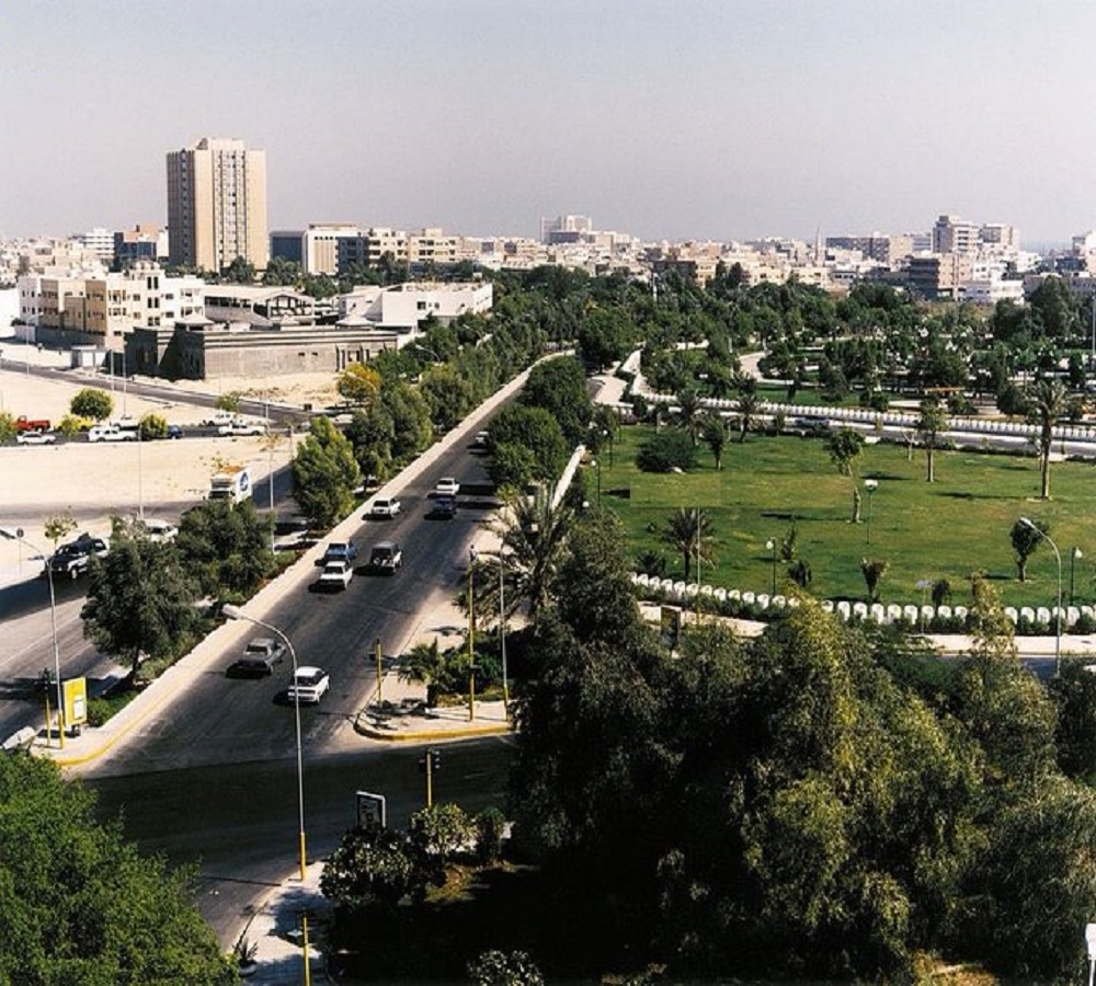 صورة علوية جميلة لمدينة الخبر في الثمانينيات الميلادية