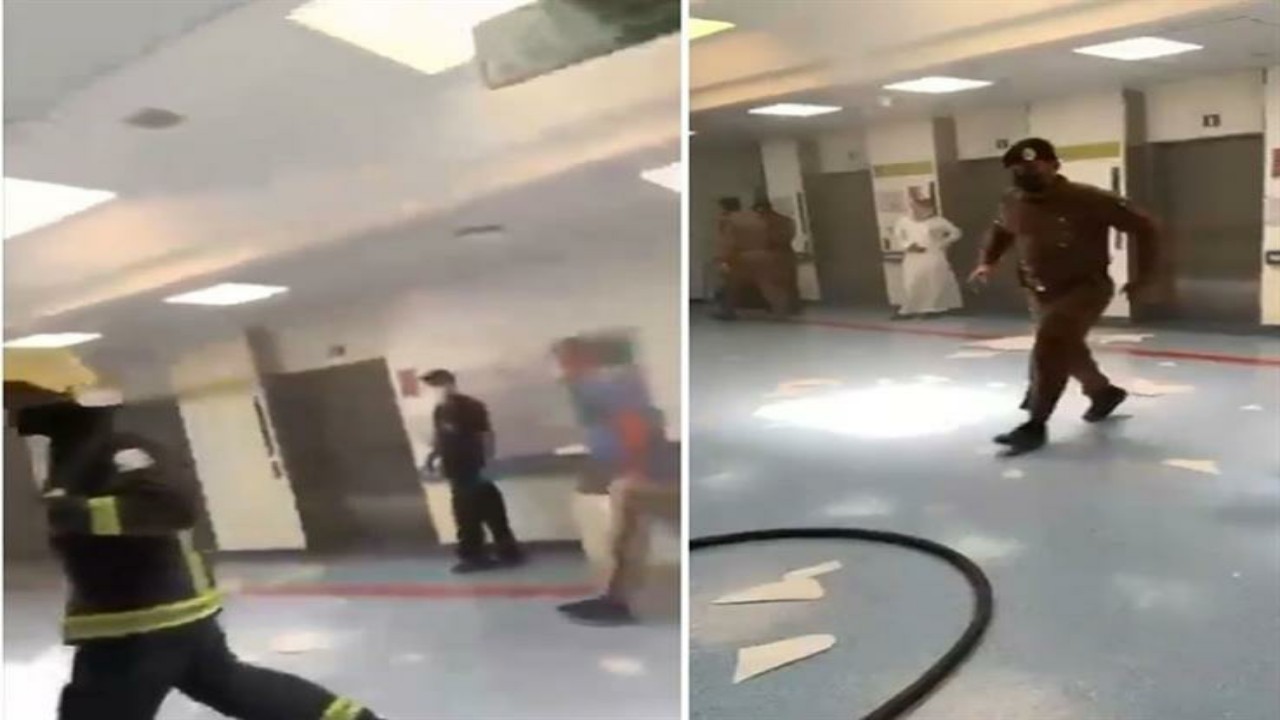 الدفاع المدني يسيطر على حريق اندلع في مستشفى الملك سعود بعنيزة &#8220;فيديو&#8221;