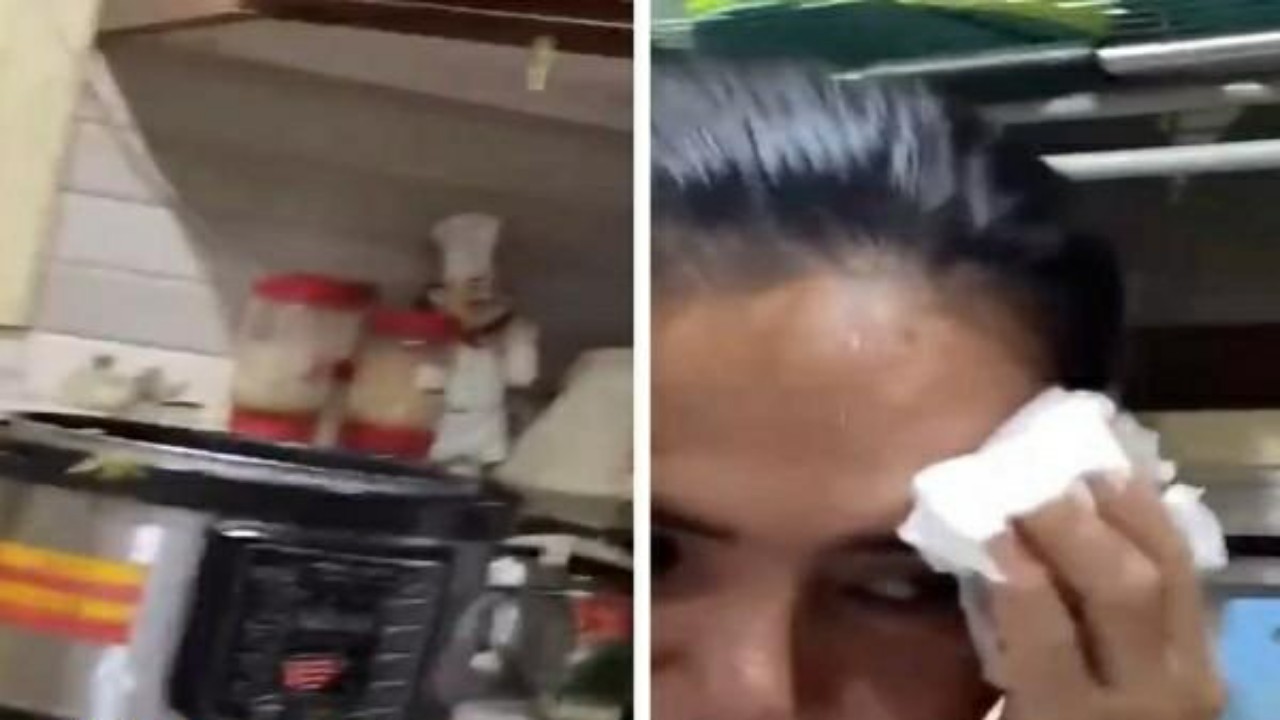 إصابة خادمة سارة فهد بجروح خطيرة في وجهها بعد انفجار قدر كهربائي في المطبخ &#8221; فيديو &#8220;