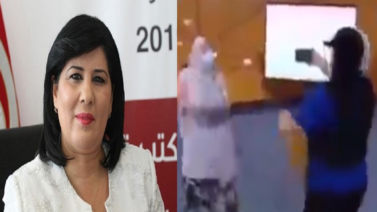 فيديو..الاعتداء على عبير موسي داخل البرلمان التونسي للمرة الثانية