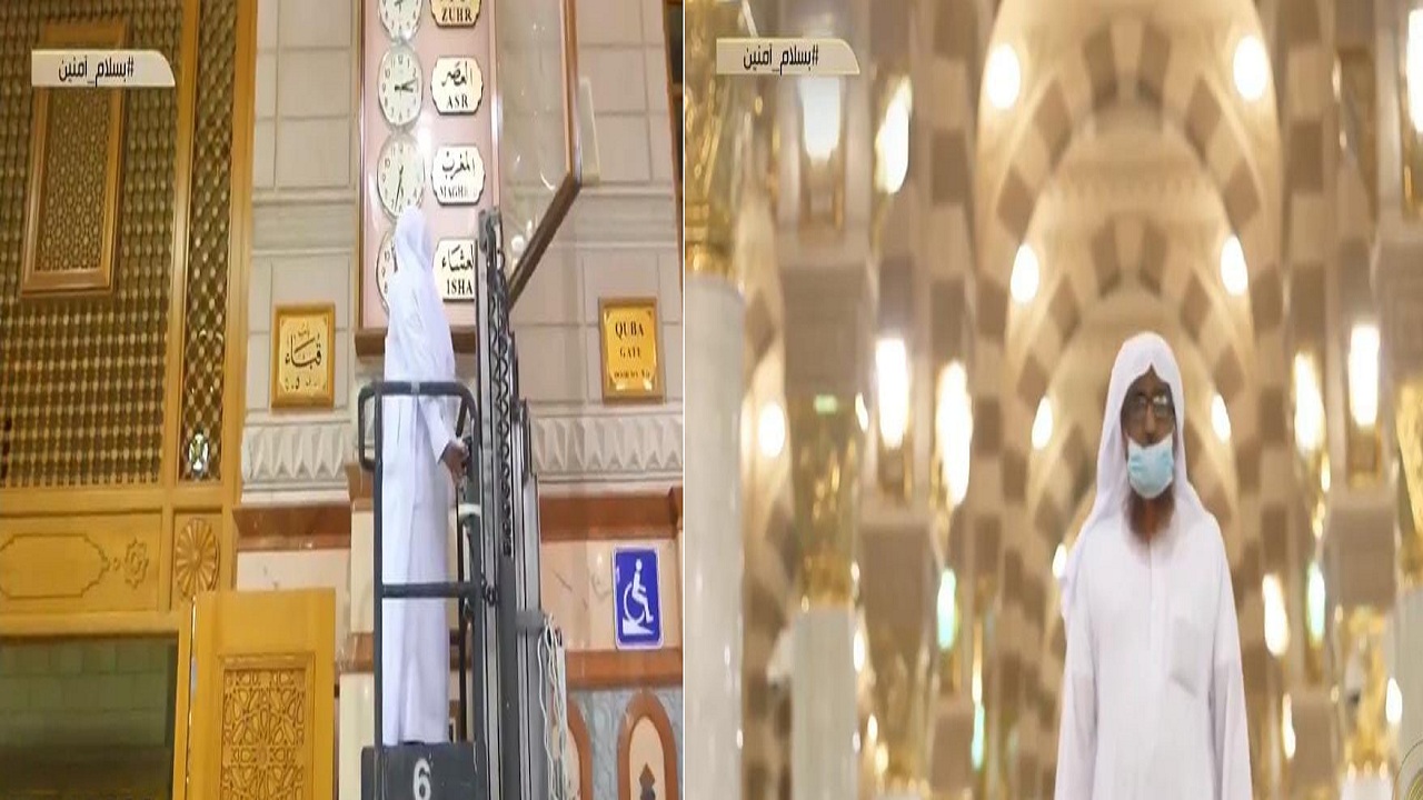 قصة “ستيني” يتولى ضبط ساعات المسجد النبوي منذ 35 عاماً