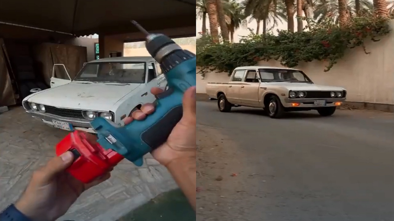 بالفيديو.. مواطن يحول السيارات القديمة إلى جديدة بالمفك والريشة