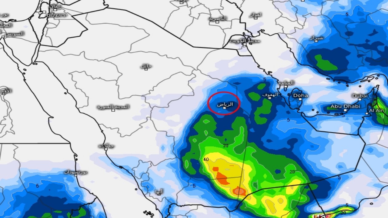 بالصور.. &#8220;المسند&#8221; : الرياض وما جاورها قد تكون على موعد مع تروية المطرية يوم غد