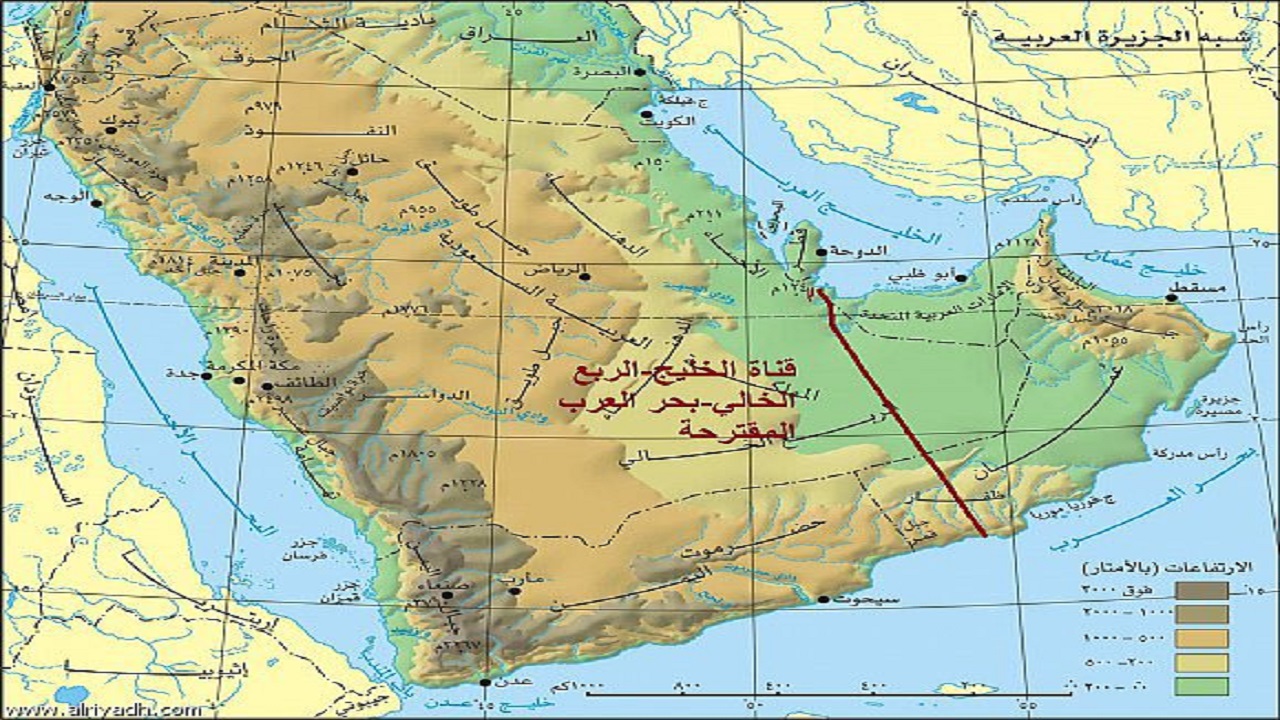 مهندس يقترح شق قناة بحرية تربط الخليج العربي ببحر العرب عبر الربع الخالي