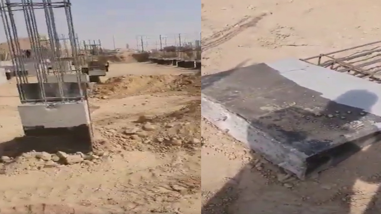 فيديو.. مواطن يوثق عبث مقاول في أساسات البناء لمجمع كبير في الرياض