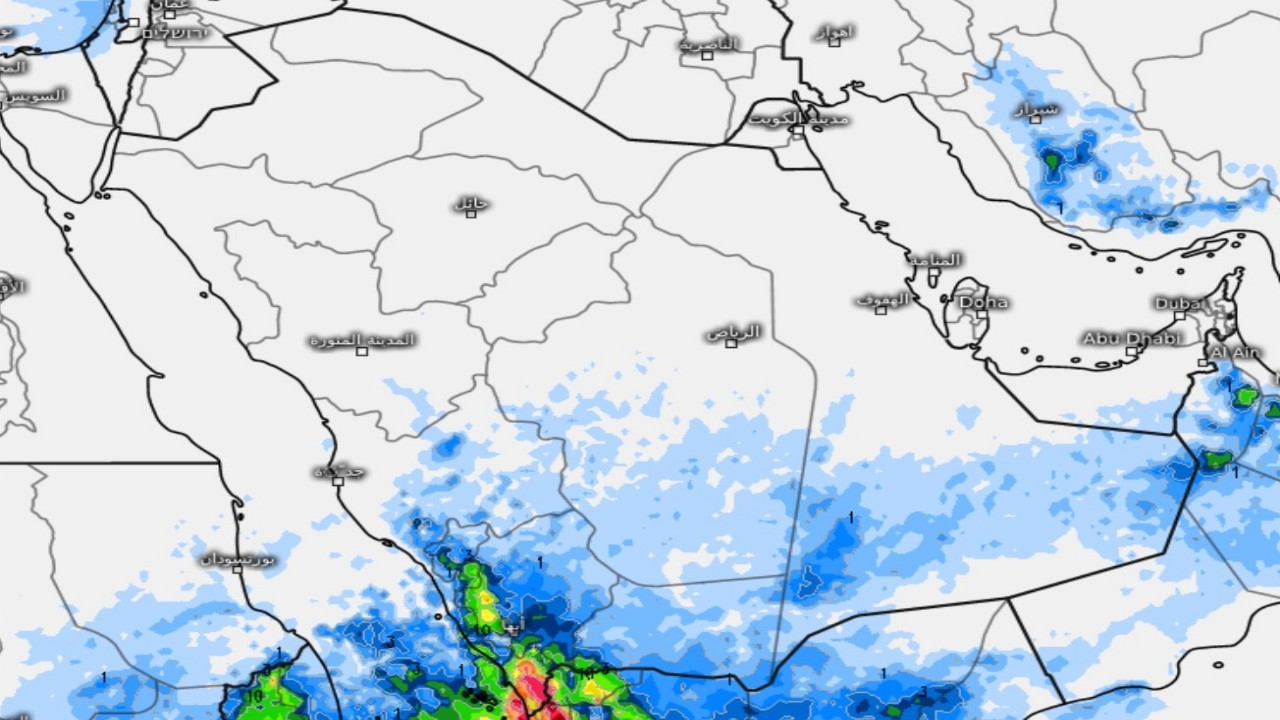 بالصور.. &#8220;المسند&#8221; يتوقع هطول أمطار متفرقة على عدة مناطق