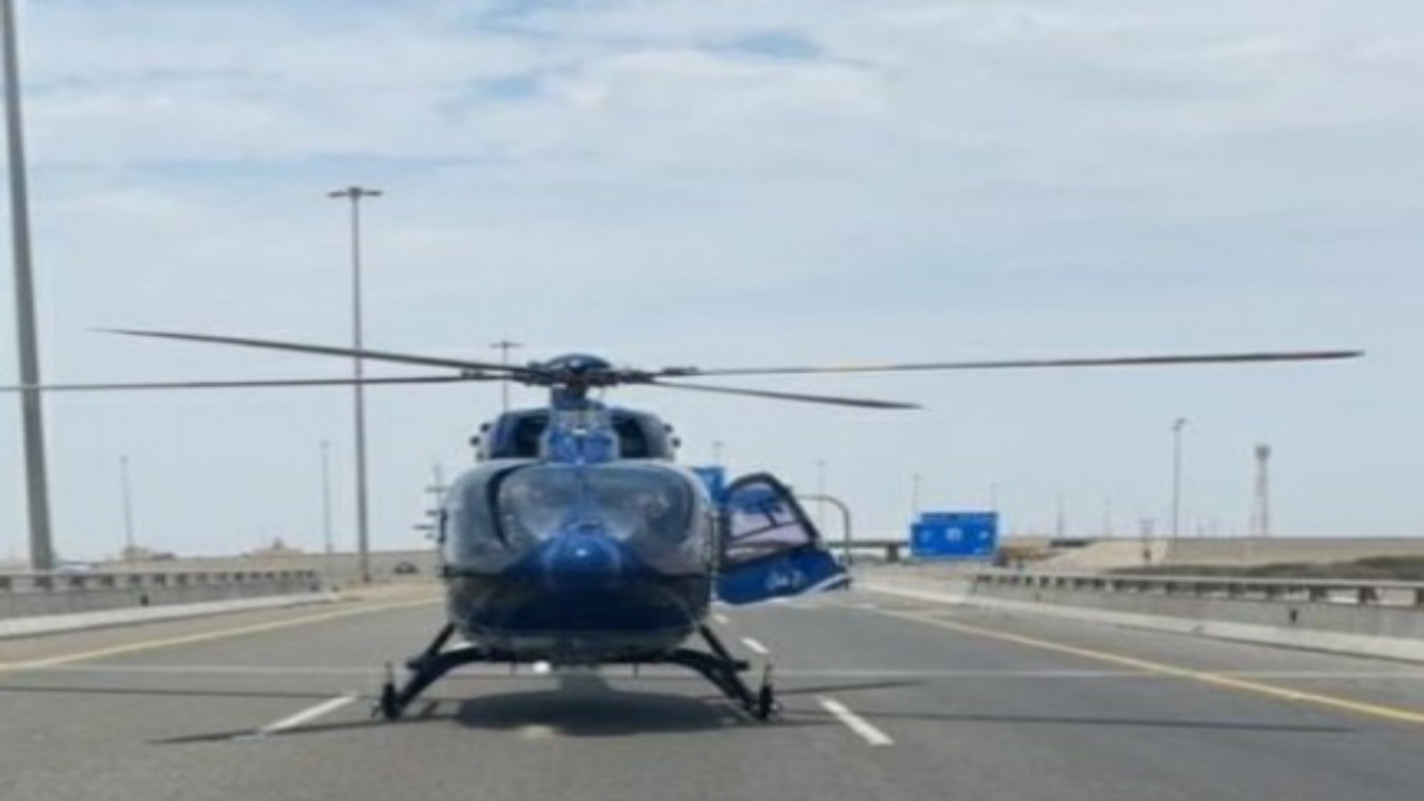 نقل 10 مصابين في حادث تصادم على طريق المدينة المنورة عبر طائرة و7 فرق إسعاف 