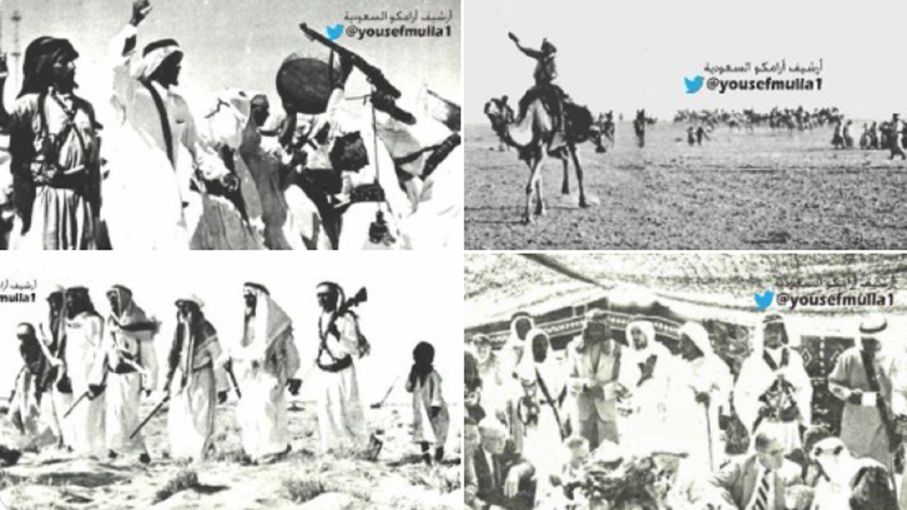 صورة نادرة لحضور الملك سعود احتفال قبيلة بني مرة عام 1959 م