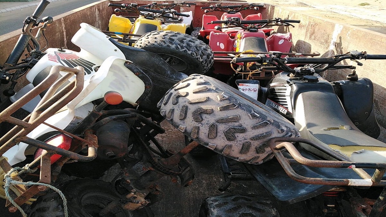 مصادرة 47 من الدراجات النارية المخالفة على شاطئ خليج سلمان بجدة
