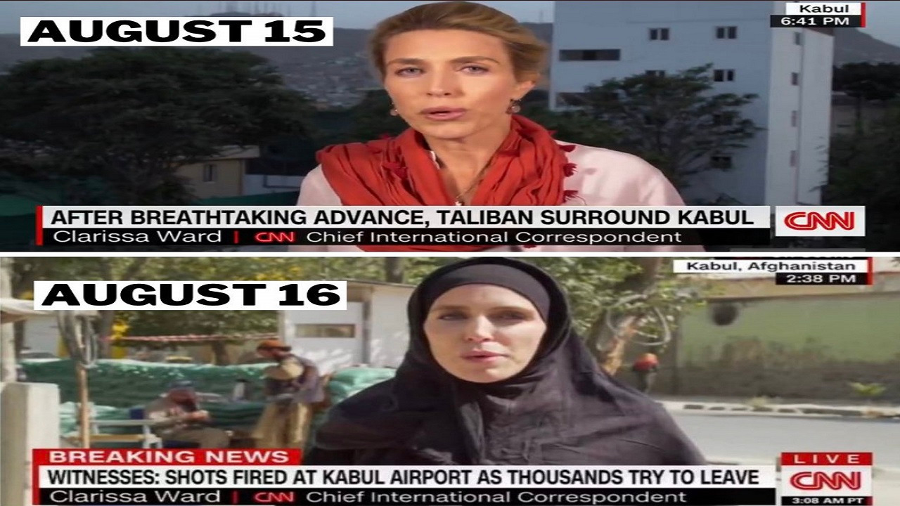 مراسلة CNN ترتدي الحجاب بعد سيطرة طالبان على أفغانستان