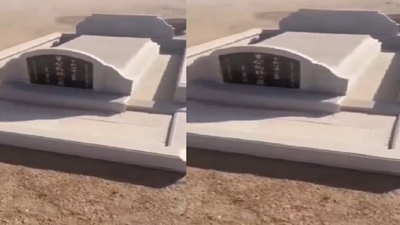 بالفيديو.. مواطن يوثق بناء قبر بتصميم غريب في الدوادمي