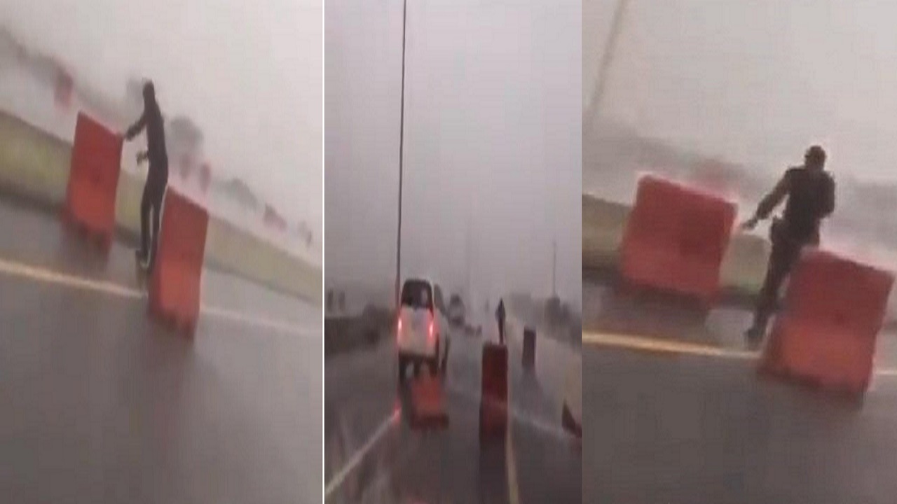 بالفيديو.. ردة فعل جندي بجازان تفاجأ بهطول أمطار غزيرة أثناء عمله