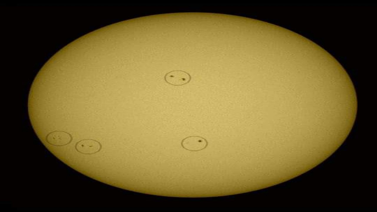 &#8220;فلكية جدة&#8221;: 4 مجموعات من البقع الشمسية في وقت واحد على سطح الشمس