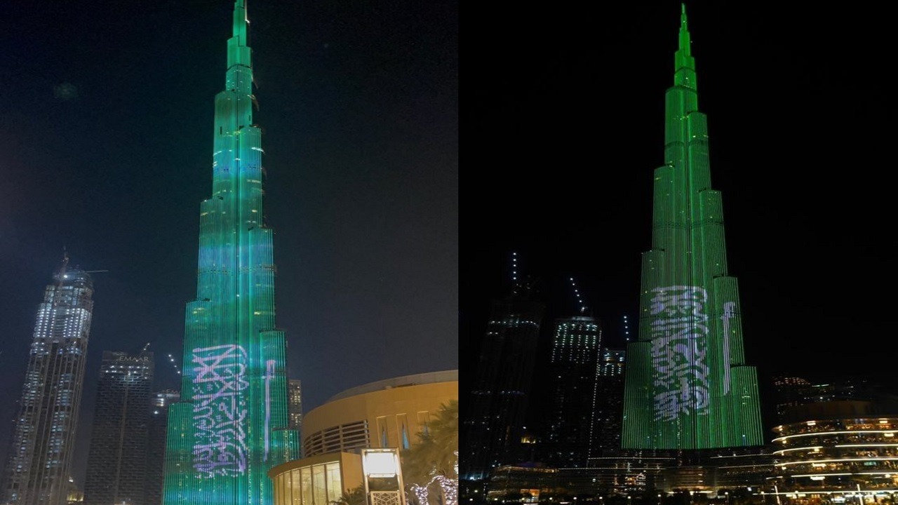 برج خليفة يحتفي باليوم الوطني السعودي 91