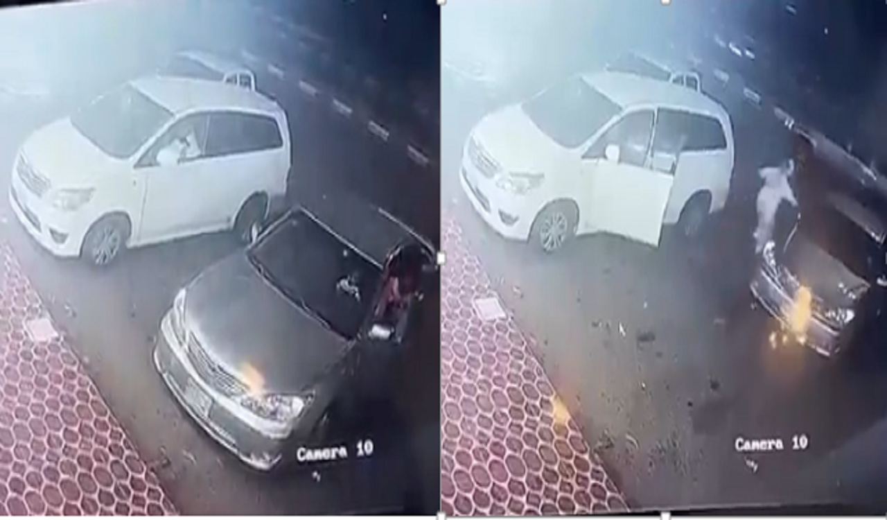 فيديو يظهر شجاعة رجل لإنقاذه سيارة داخلها أطفال بمحافظة العرضيات