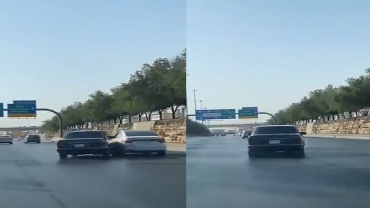 فيديو.. ضبط متهور تعمد صدم مركبة في الرياض