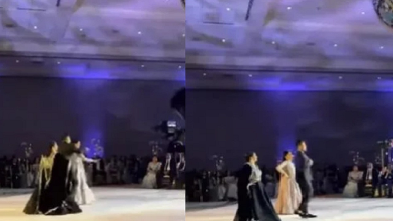 بالفيديو.. عريس يرقص مع والدته وحماته