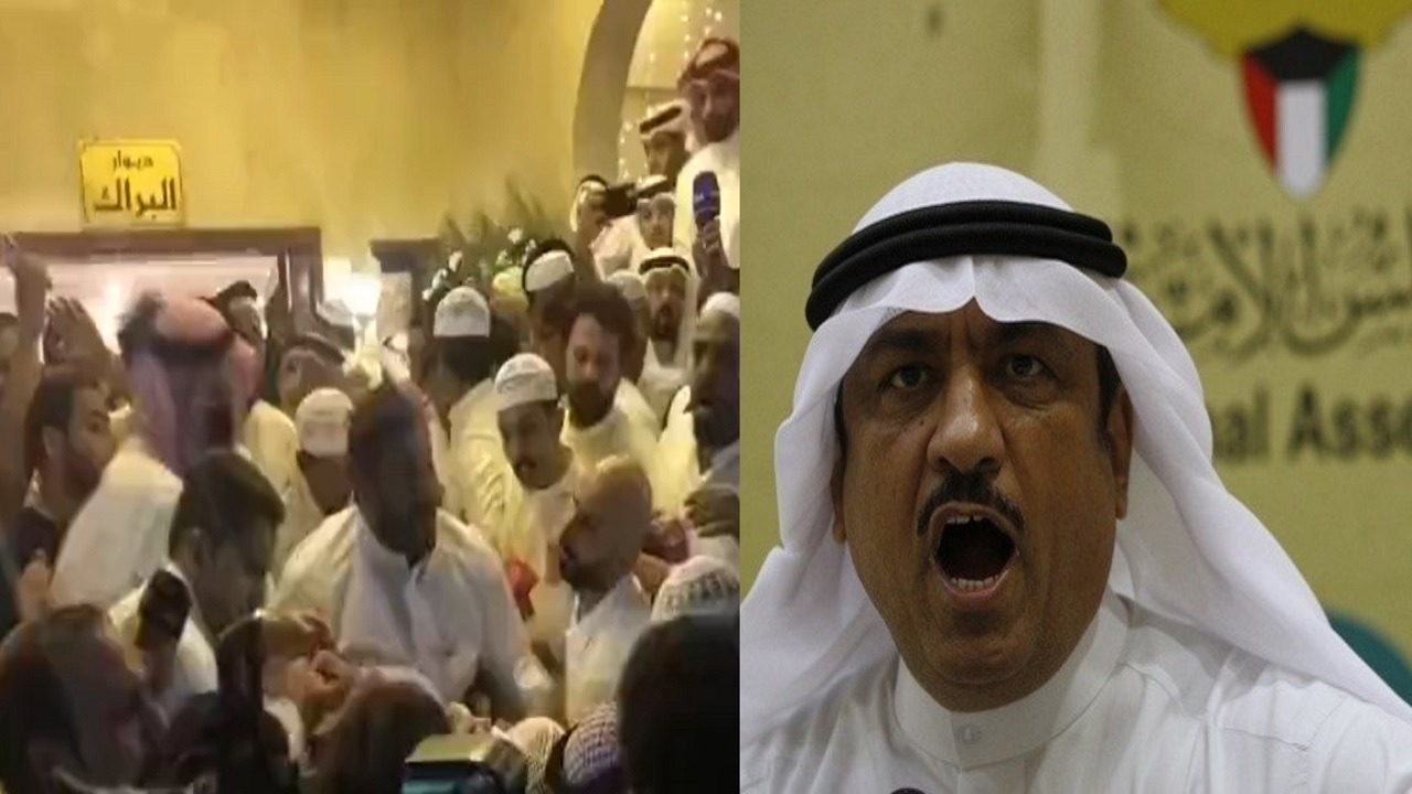 فيديو.. سقوط النائب الكويتي السابق مسلم البراك أرضًا
