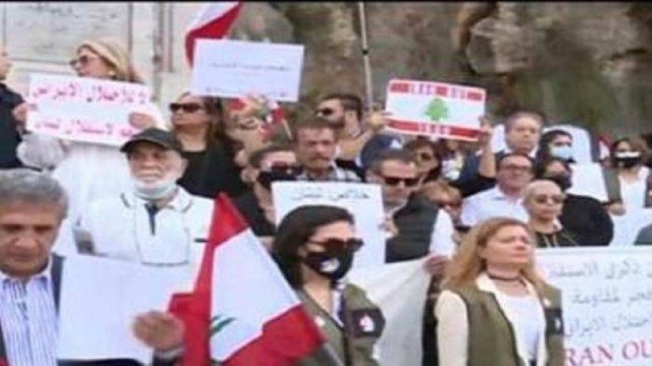 محتجون: لبنان رهينة للإحتلال الإيراني بواسطة &#8220;حزب الله&#8221;