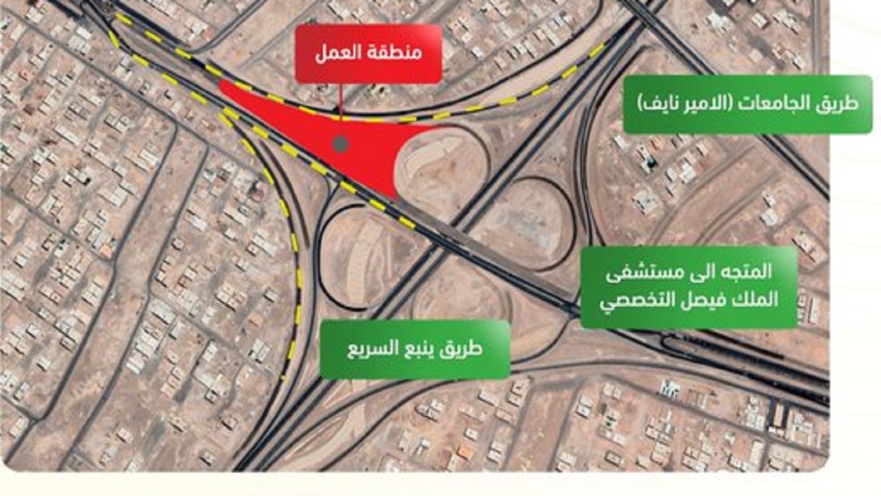 “المرور” تعلن استكمال تنفيذ تقاطع الدائري الثالث مع طريق المدينة المنورة -ينبع