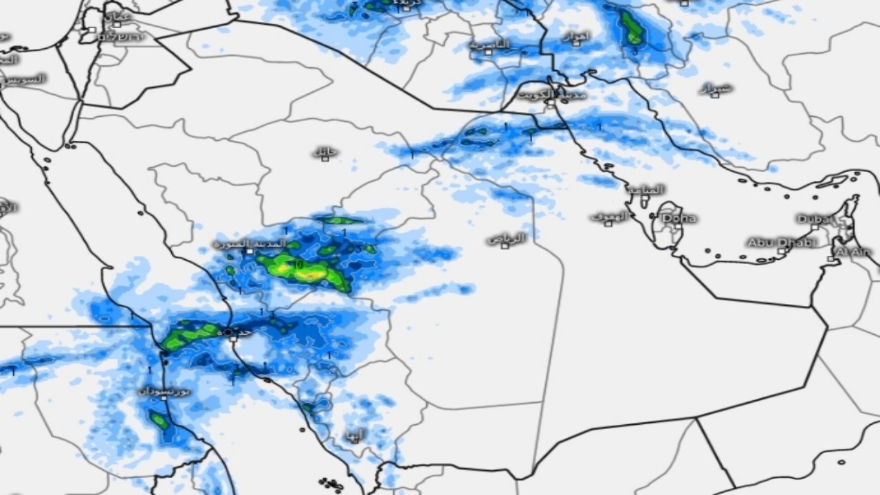 “المسند”: متوقع تمركز الحالة المطرية على أجزاء من مكة والمدينة