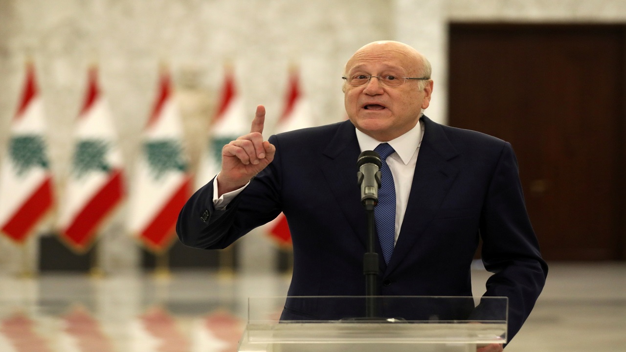 رئيس الحكومة اللبنانية  يتبرأ من تصريحات نصر الله عن المملكة