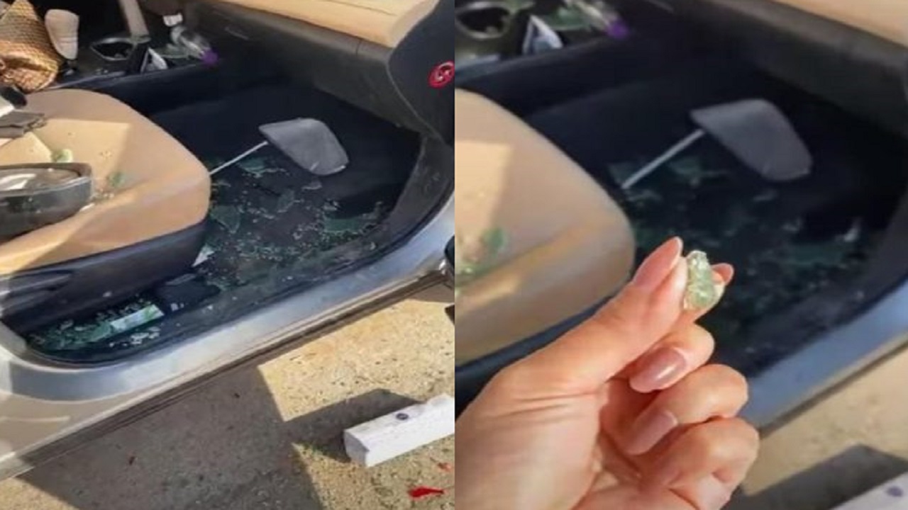 فيديو..فتاة تنهار بالبكاء بعد صدم سيارتها بالقصيم: &#8220;الله لا يوفقك&#8221;