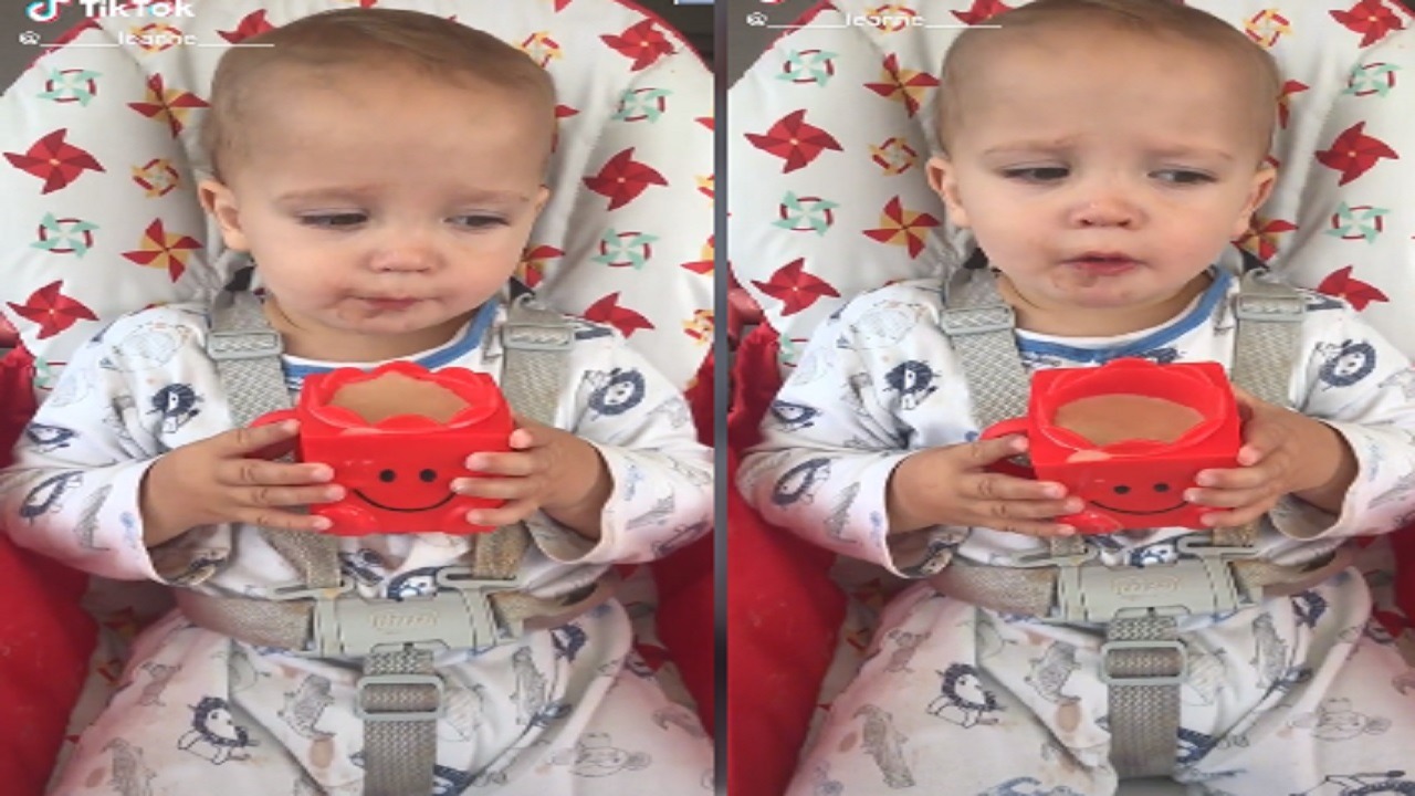 فيديو لطفل يشرب شاي يثير ضجة في “تيك توك”