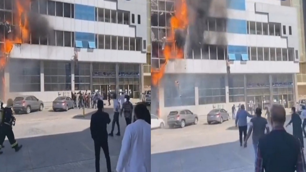 بالفيديو.. المارة يلتقطون شخصًا ألقى بنفسه من طابق مرتفع هربًا من حريق بالخبر