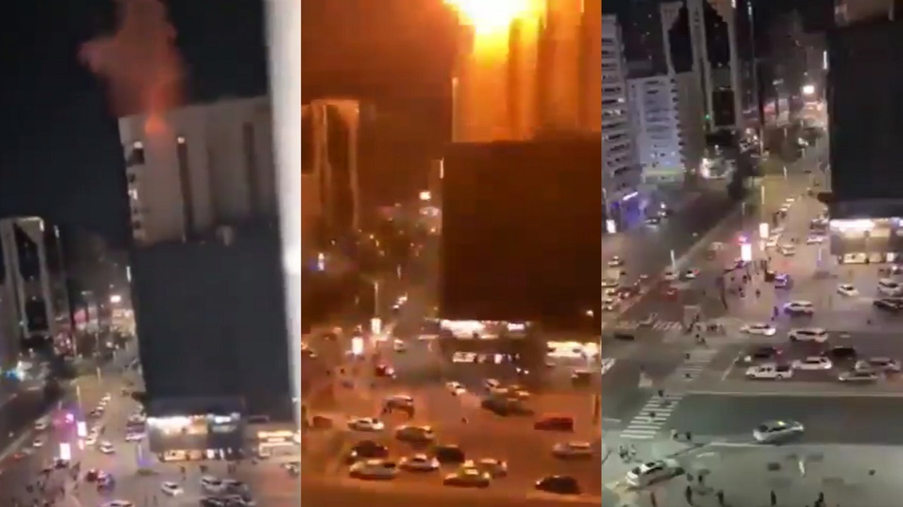 فيديو.. لحظة انفجار مبنى في أبو ظبي