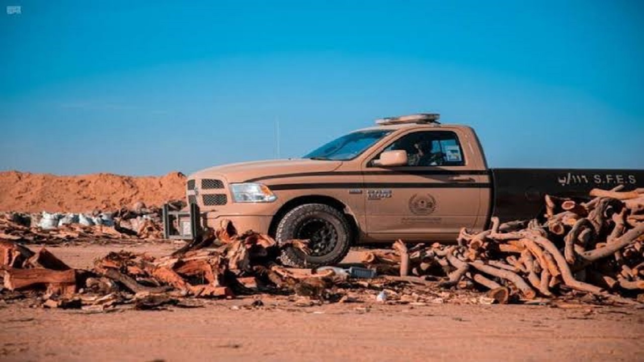 ضبط 3 مخالفين لنظام البيئة بحوزتهم حطب محلي معروض للبيع