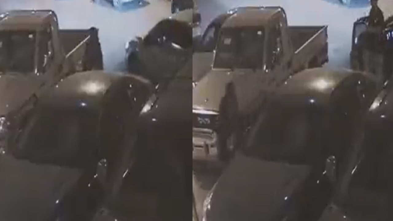 بالفيديو.. عامل توصيل يجري خوفا من عميل