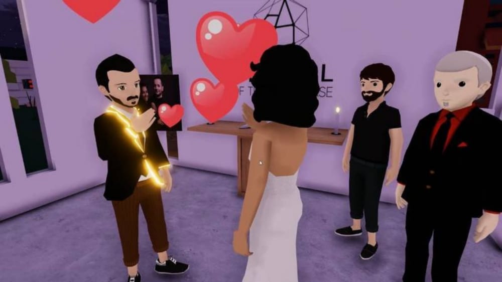 بالصور.. إقامة أول حفل زفاف افتراضي في دبي